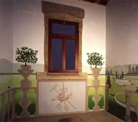 Illusionsmalerei, Wandmalerei, Schorlemer,Marie-U., trompe loeiltrompe loeil, Illusionsmalerei, Wandmalerei, Marie-U. v. Schorlemer