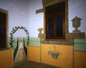 Illusionsmalerei, Wandmalerei, Schorlemer,Marie-U., trompe loeiltrompe loeil, Illusionsmalerei, Wandmalerei, Marie-U. v. Schorlemer